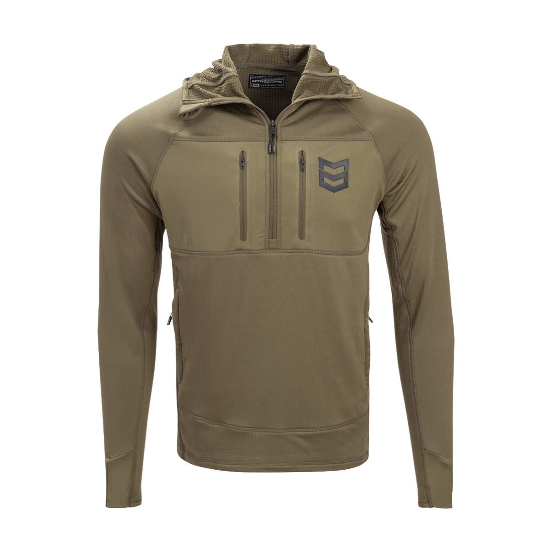 GEO GRID FLEECE 205gsm HOODIE - Loden / XXXL