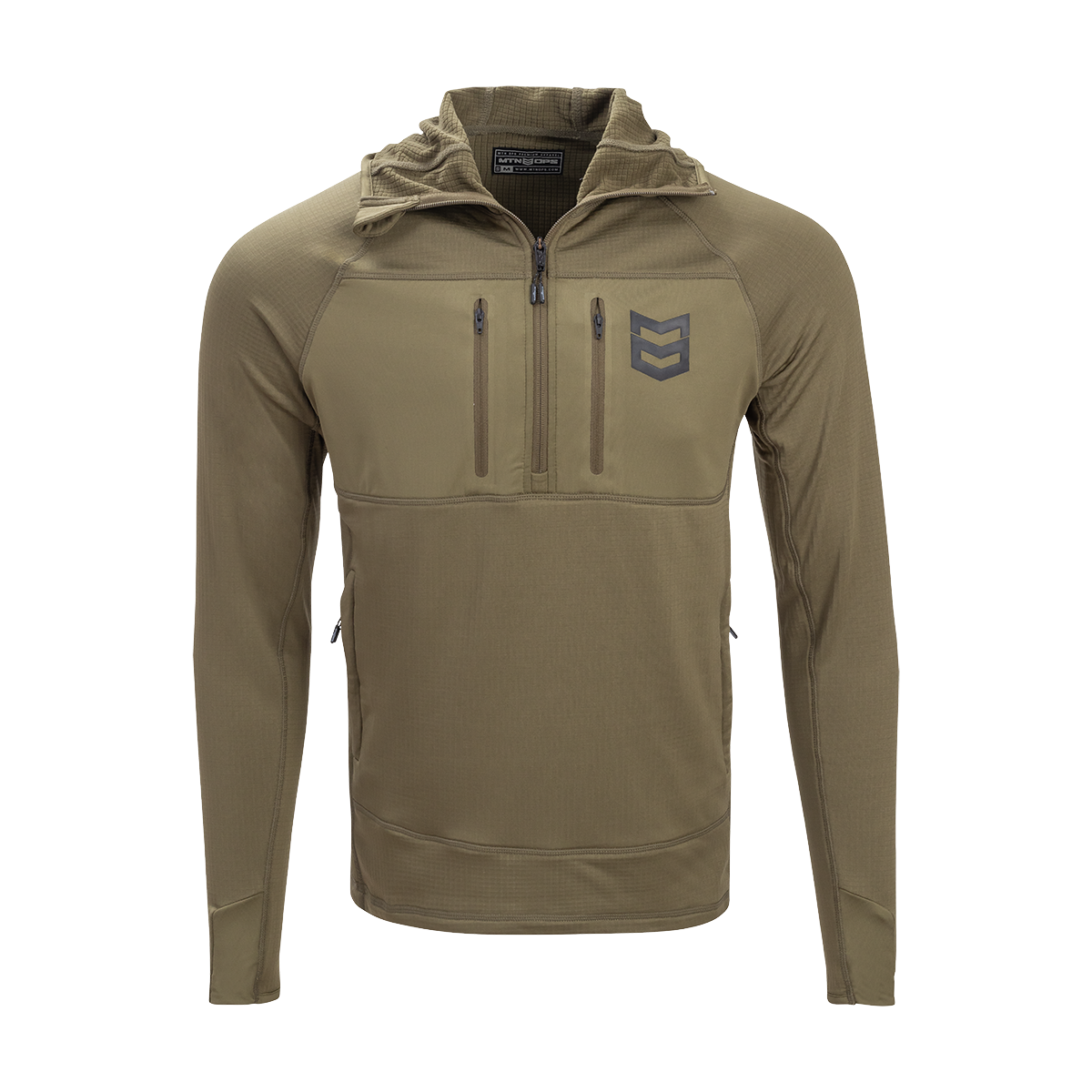 GEO GRID FLEECE 205gsm HOODIE - Loden / XXXL