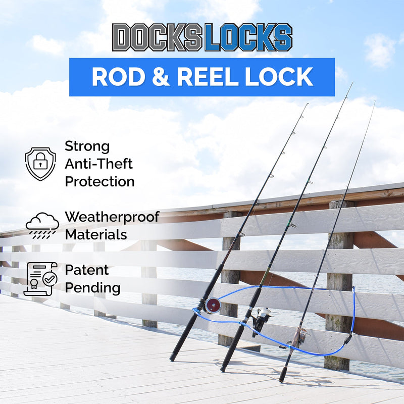 Load image into Gallery viewer, DocksLocks Fishing Rod &amp; Reel Lock
