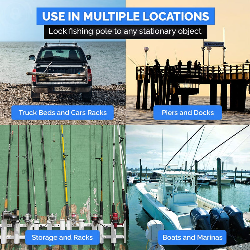 Load image into Gallery viewer, DocksLocks Fishing Rod &amp; Reel Lock
