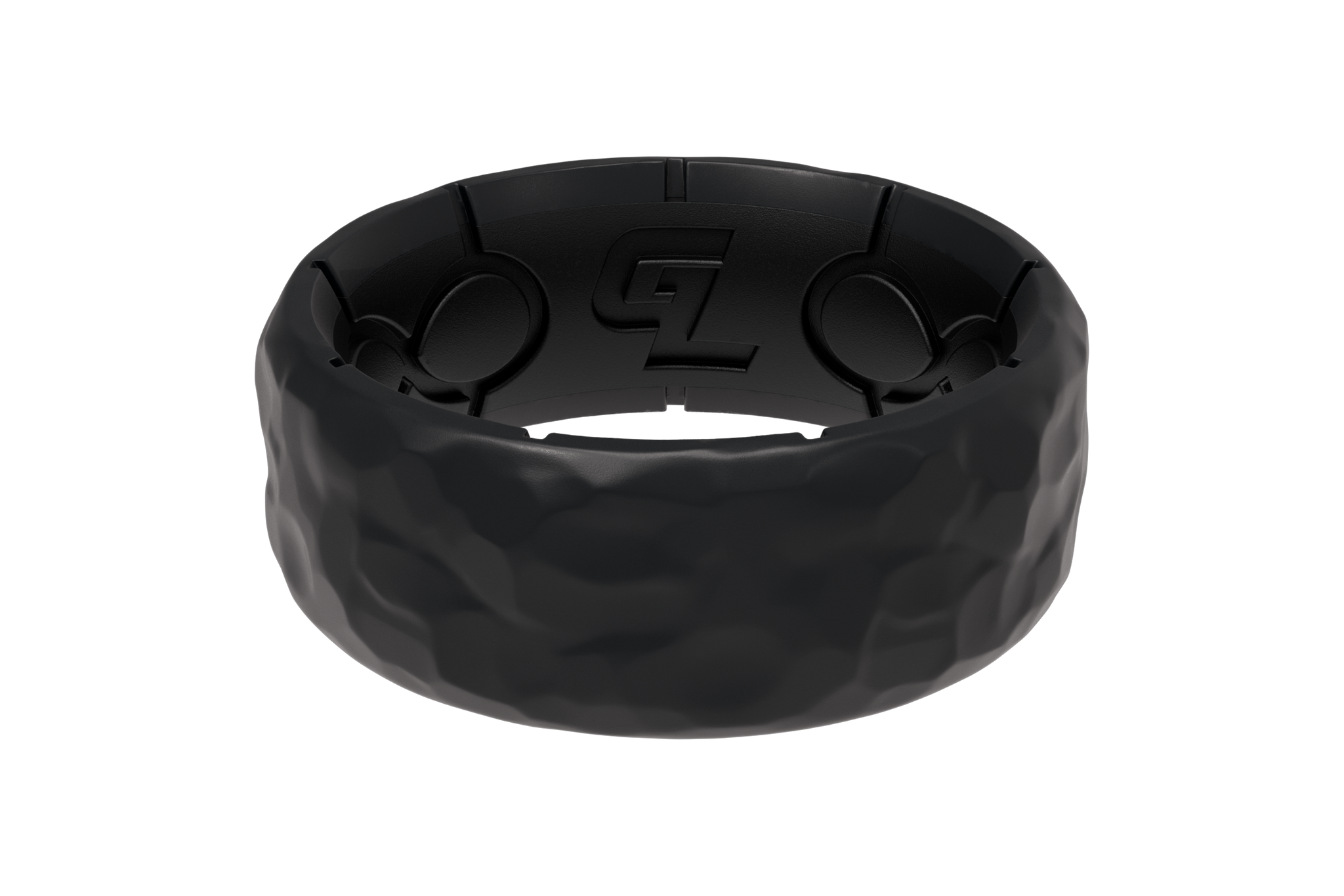 Zeus Hammered Graphite Ring