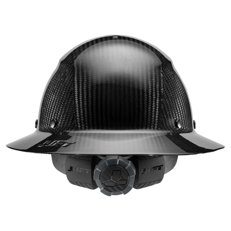 Load image into Gallery viewer, DAX Carbon Fiber Full Brim Hardhat

