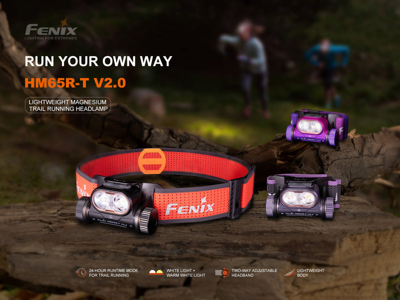 Load image into Gallery viewer, Fenix HM65R-T V2 Rechargeable Lightweight Trail Running Headlamp
