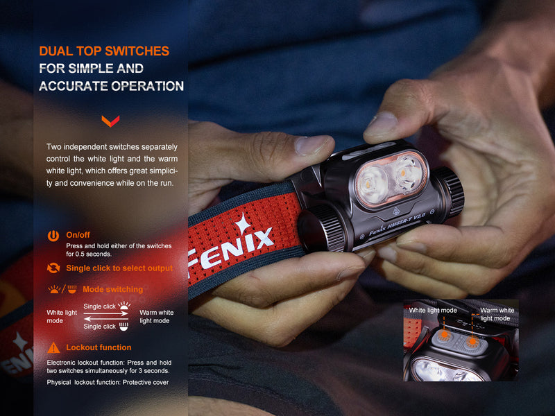 Load image into Gallery viewer, Fenix HM65R-T V2 Rechargeable Lightweight Trail Running Headlamp
