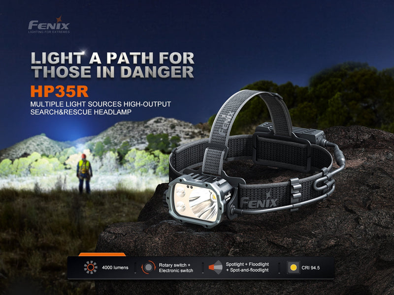 Load image into Gallery viewer, Fenix HP35R Search and Rescue Headlamp
