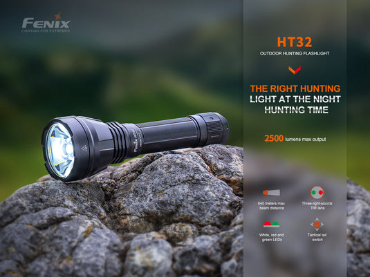 Hunting Flashlight with Red & Green Output - HT32