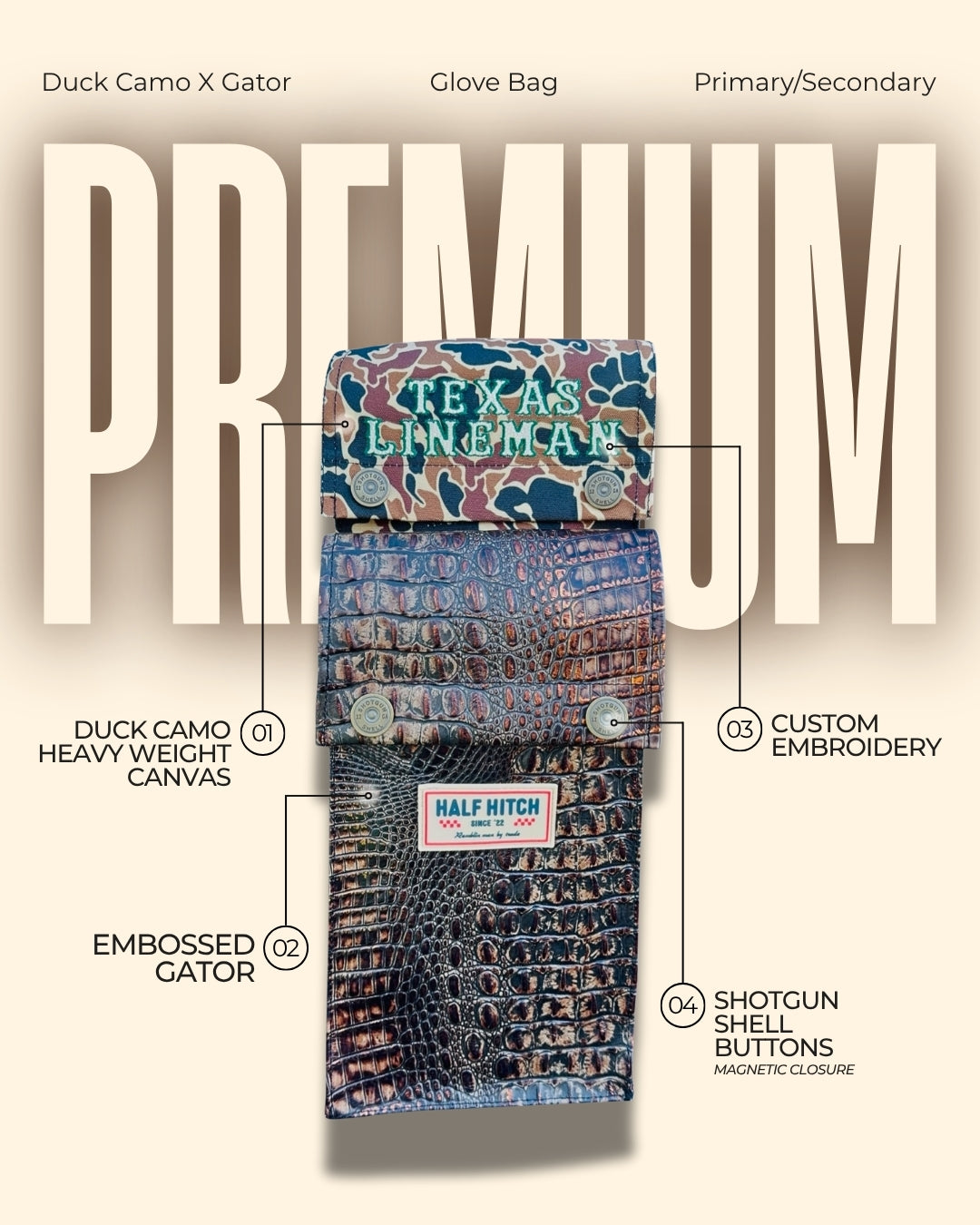 Duck Camo X Gator Primary/Secondary Glove Bag