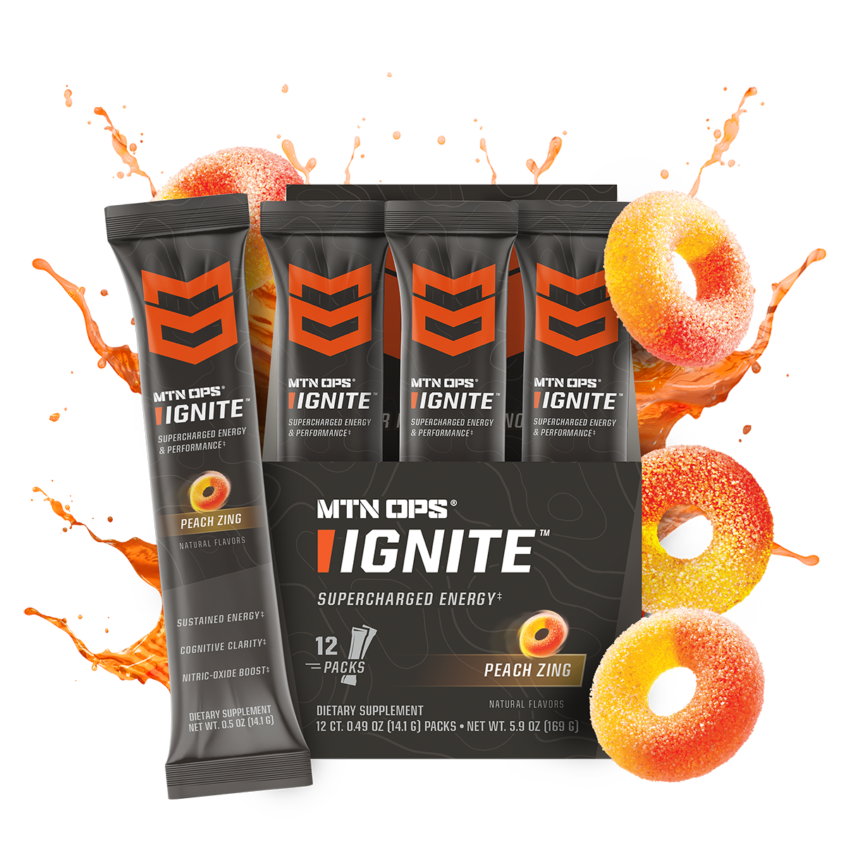 IGNITE - Peach Zing - Trail Pack - Box - 12