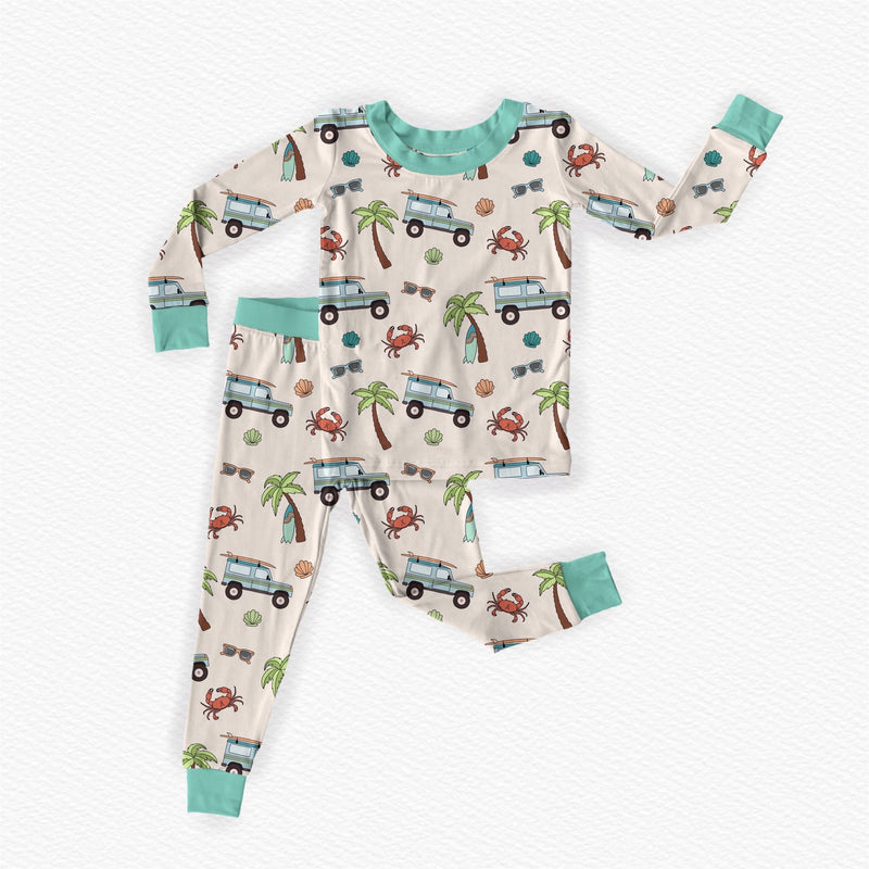 Load image into Gallery viewer, Don&#39;t Be Crabby Bamboo Romper/ 2 Piece Set
