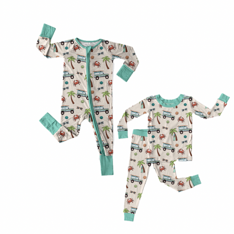 Load image into Gallery viewer, Don&#39;t Be Crabby Bamboo Romper/ 2 Piece Set
