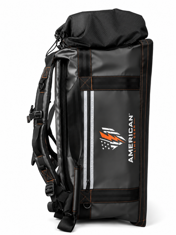 American Line Gear- Premium 90L Gear Backpack Duffel W/ Replaceable Bottom Liner