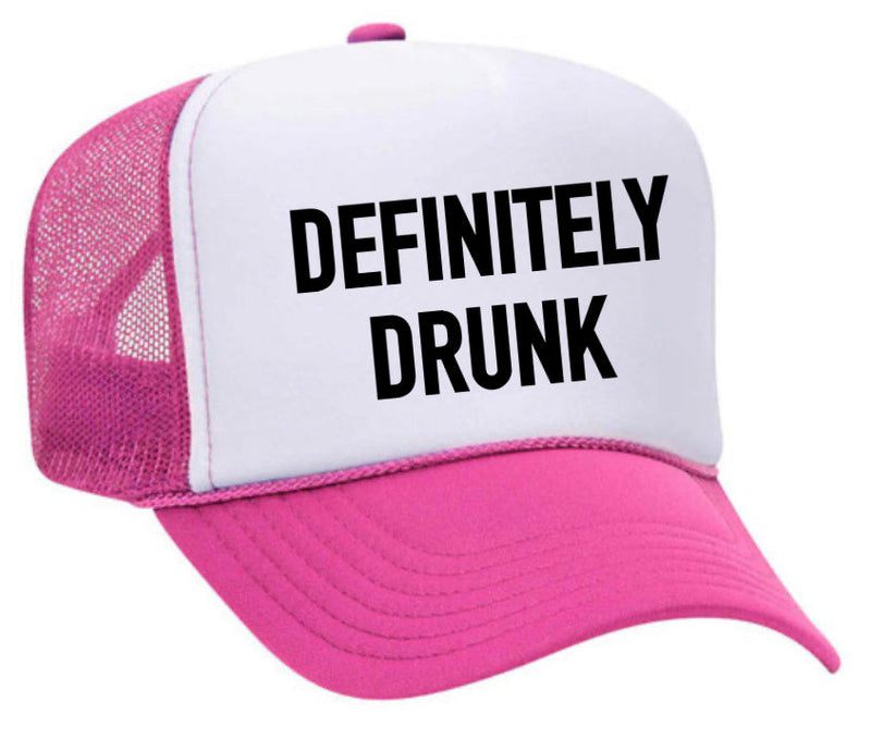 Load image into Gallery viewer, Definitely Drunk Trucker Hat
