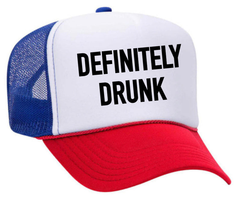 Load image into Gallery viewer, Definitely Drunk Trucker Hat
