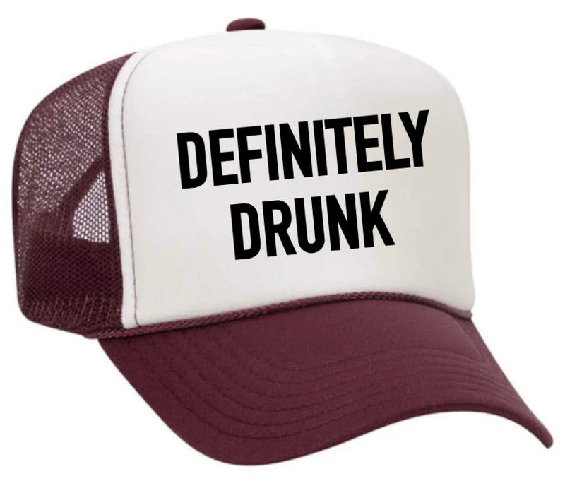 Load image into Gallery viewer, Definitely Drunk Trucker Hat
