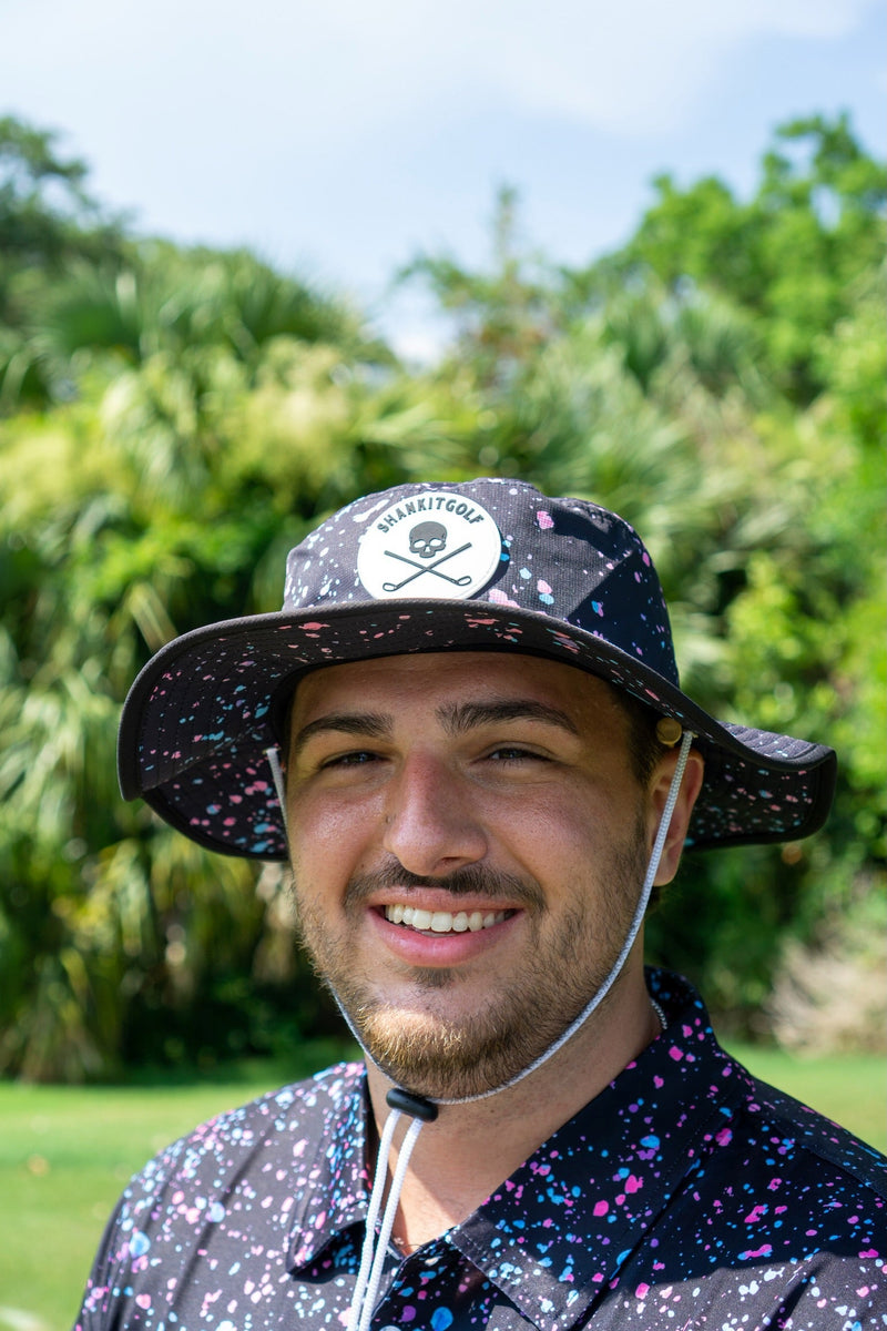 Load image into Gallery viewer, Black Paint Bucket Hat
