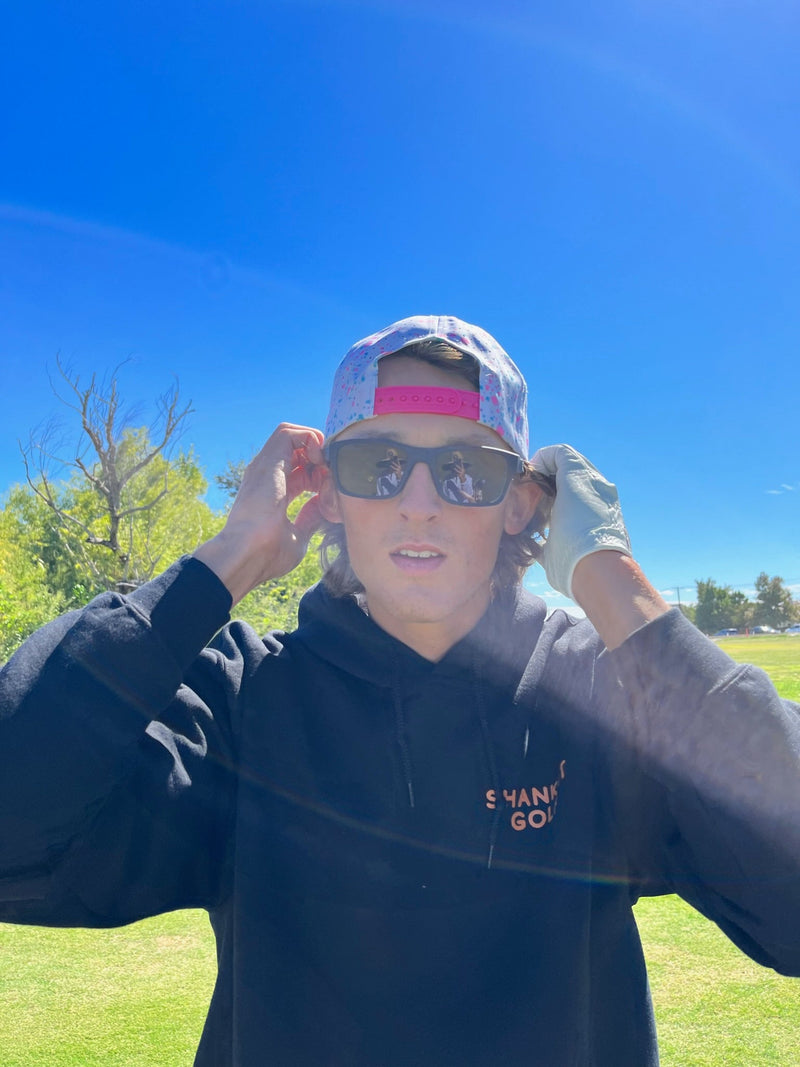 Load image into Gallery viewer, White Paint Splatter Golf Hat
