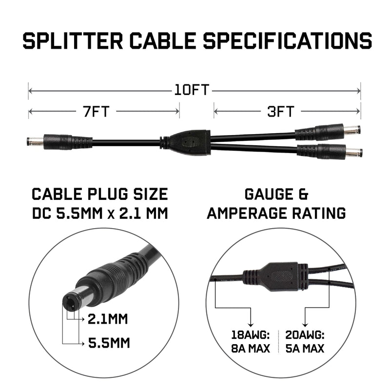 Load image into Gallery viewer, SunJack Y-Branch Parallel Adapter Splitter Cable 10ft
