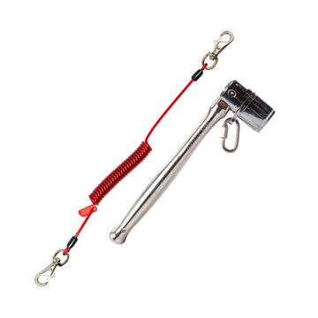 Stainless Steel Scaffold Key 7/16 (21mm) with Coil Tether Single-Action