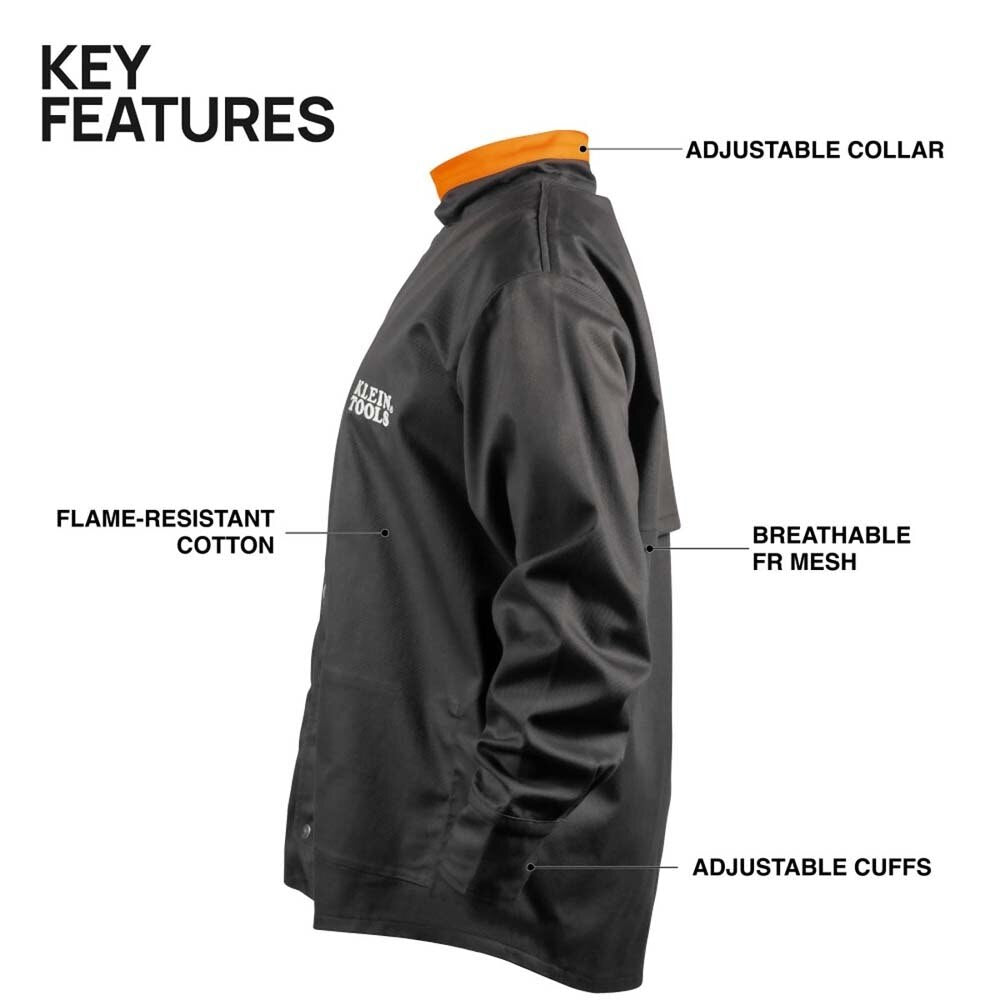 Klein 03079 Flame-Resistant Welding Jacket, XL