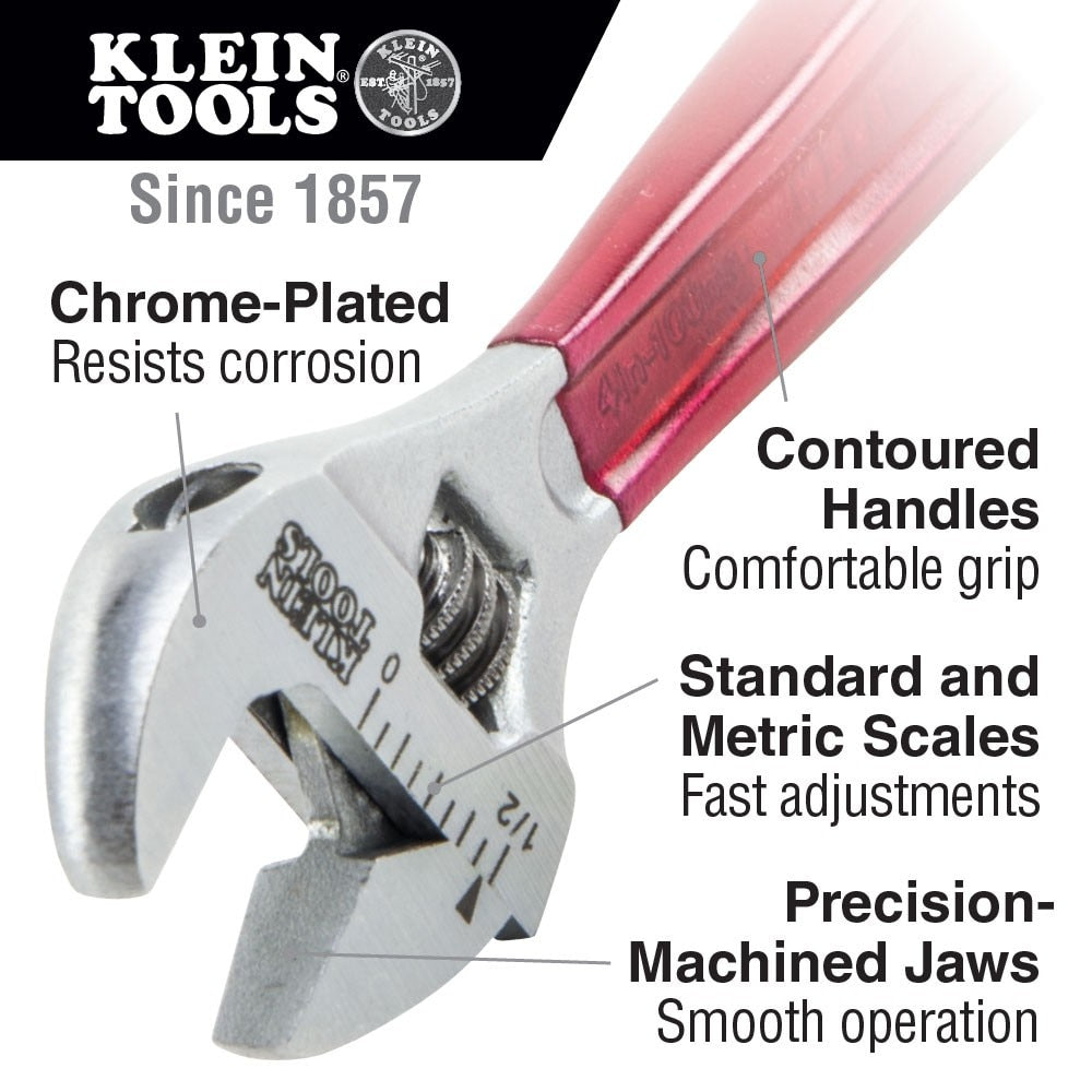 Klein Tools 507-8 Adjustable Wrench, Extra-Capacity, 8"