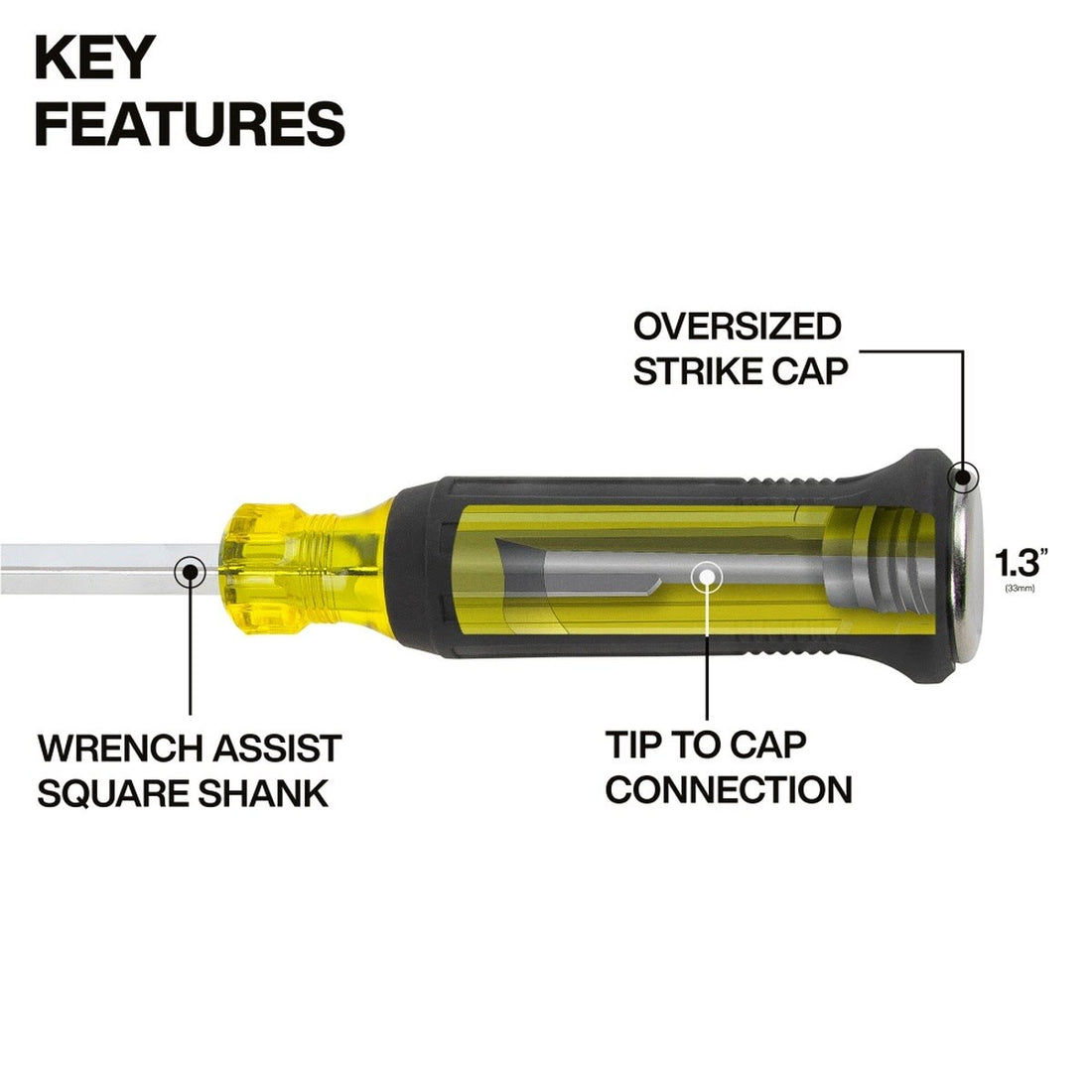 Klein 6004DD 1/4-Inch Keystone Demolition Driver