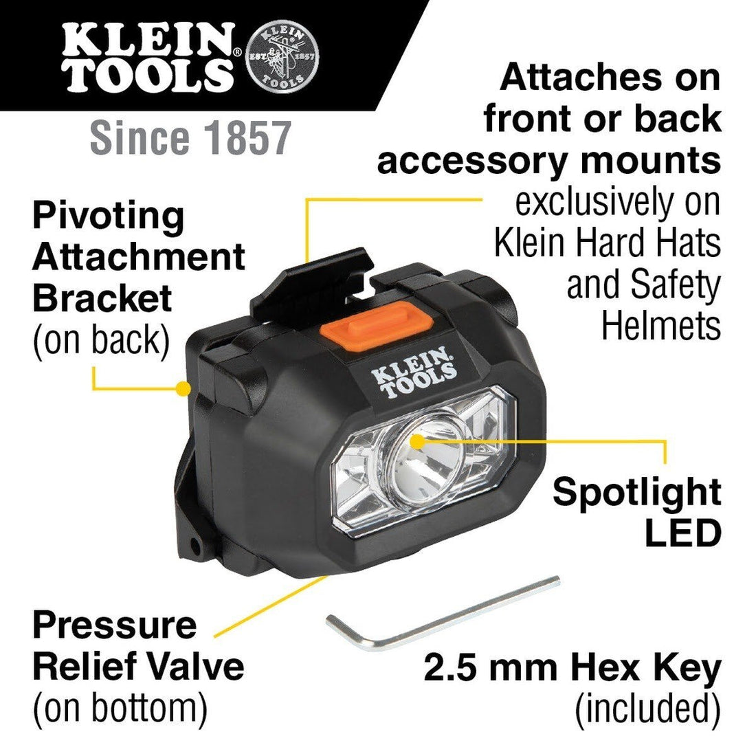Klein 60156 Intrinsically Safe LED Headlamp (Includes Batteries)