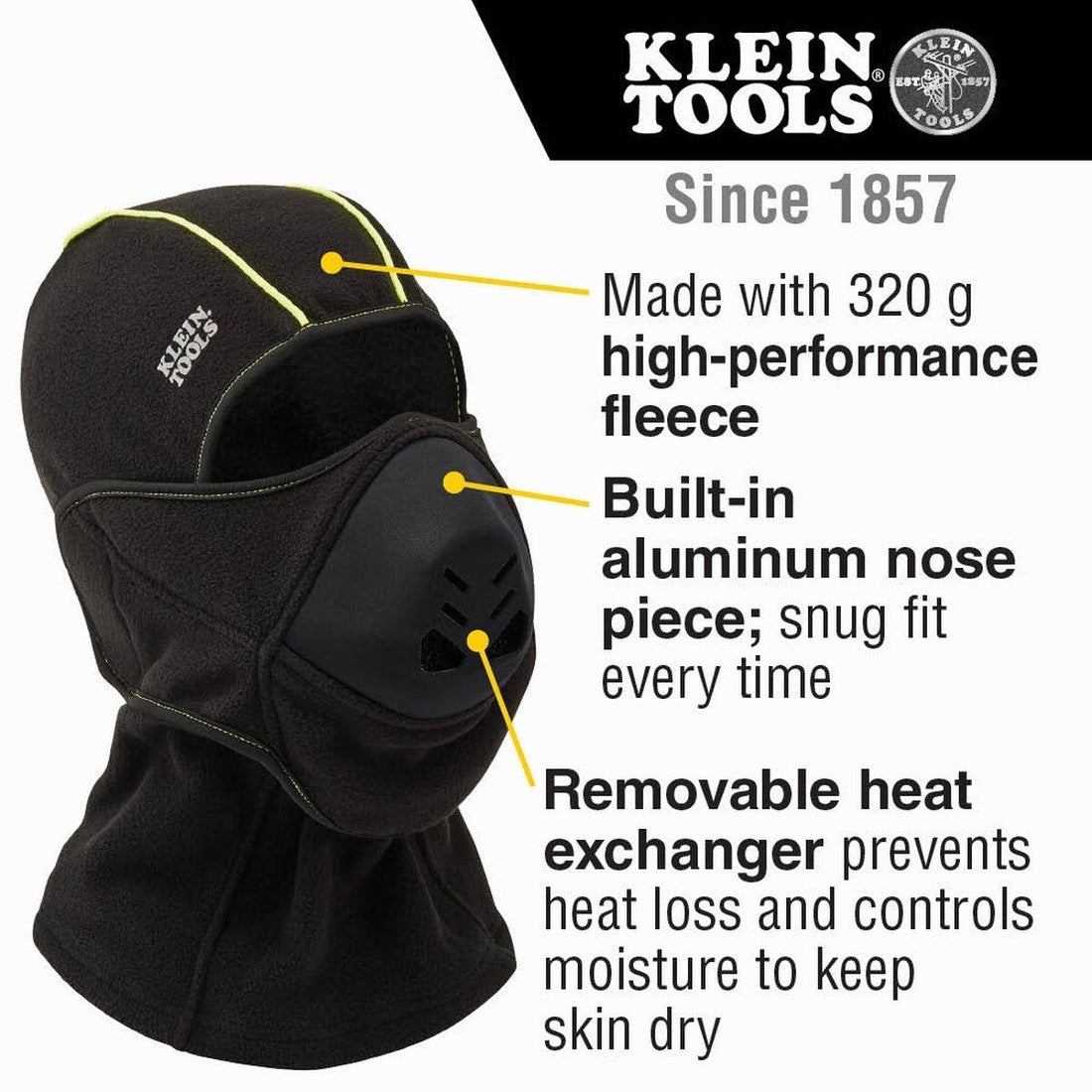 Klein 60413 Heat Exchanger Balaclava (One Size)