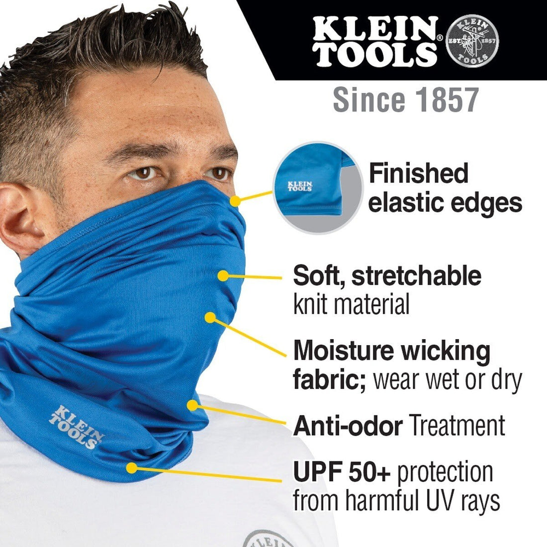 Klein 60439 Neck and Face Cooling Band, Blue (One Size)