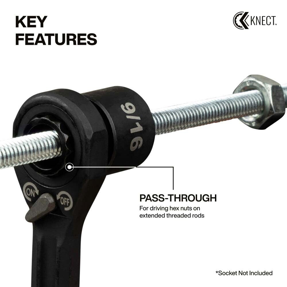 Klein 65301ADP Pass Through Ratchet and 1/4-Inch Drive Socket Adapter Set