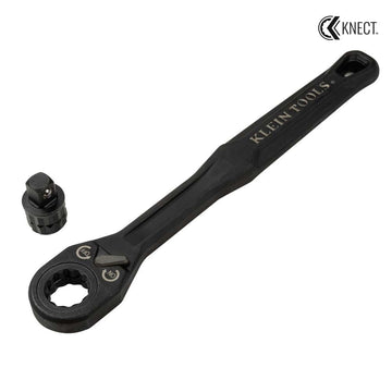 Klein 65408ADP Pass Through Ratchet and 3/8-Inch Drive Socket Adapter Set