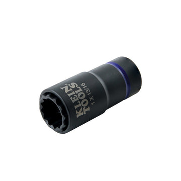 Klein 66015 2-in-1 Impact Socket, 12-Point, 1 in. and 13/16 in., 1/2 in. Drive