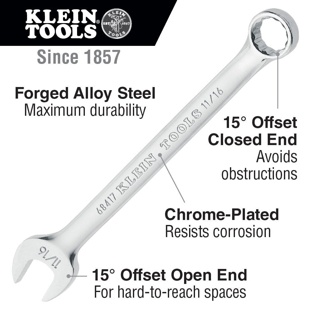 Klein Tools 68406 Combination Wrench Set, 14-Piece