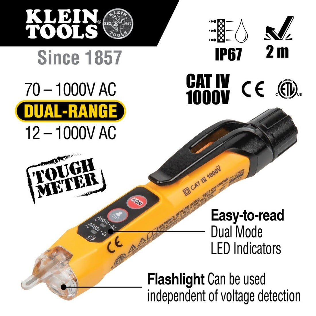 Klein 69355 Premium Electrical Test Kit with Multimeter, Non-Contact Voltage Tester and GFCI Receptacle Tester