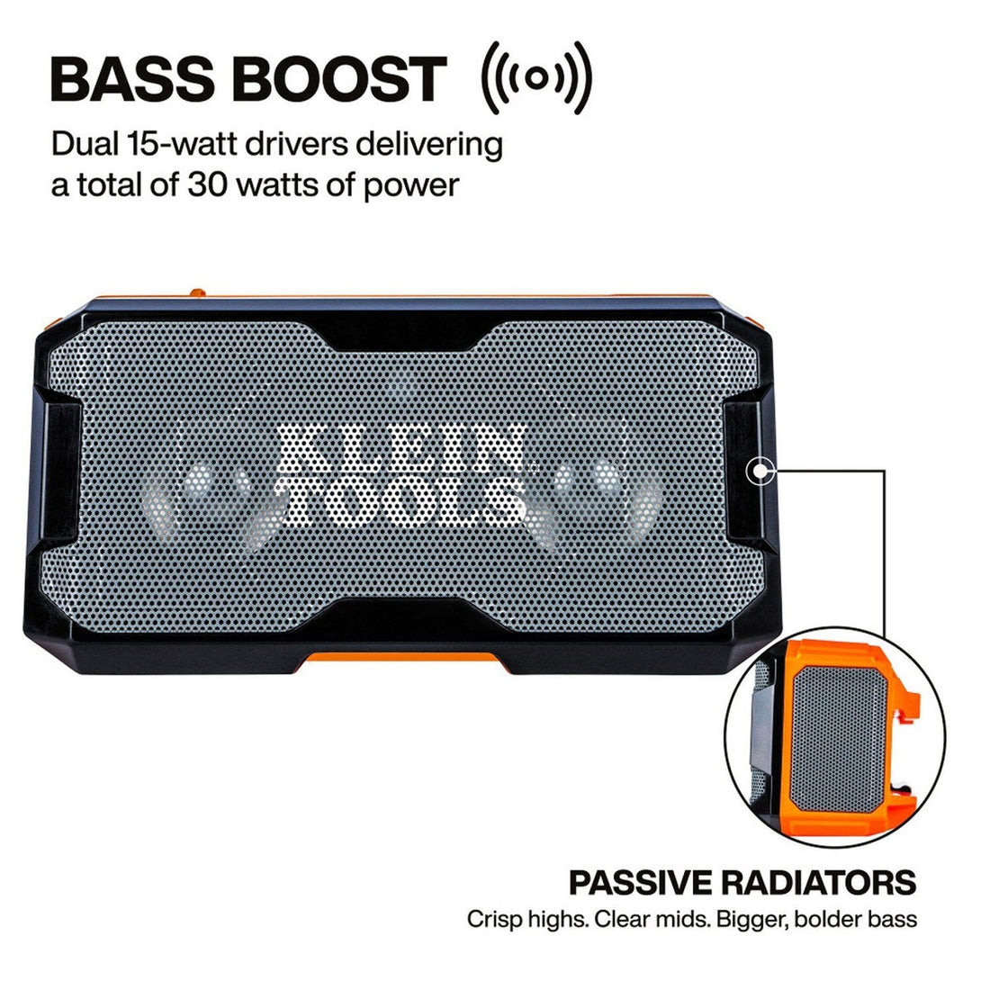 Klein 69365MB MODbox Bluetooth Jobsite Speaker with IP67, 30W Output and Power Bank