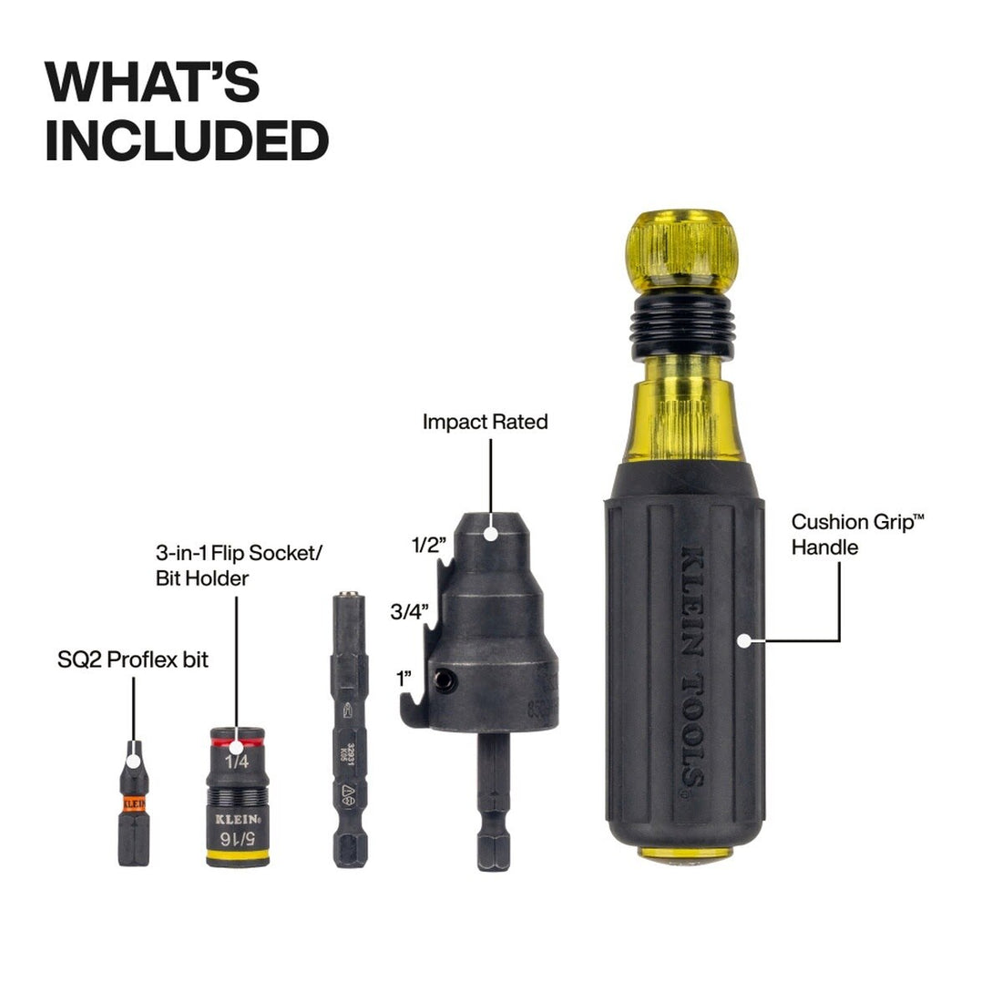 Klein 85191HD Impact-Rated Flip Socket Conduit Reamer Driver