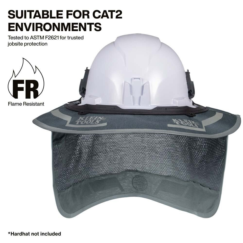 Klein FR03010 Flame-Resistant Full Brim Sombrero for Hard Hat Protection