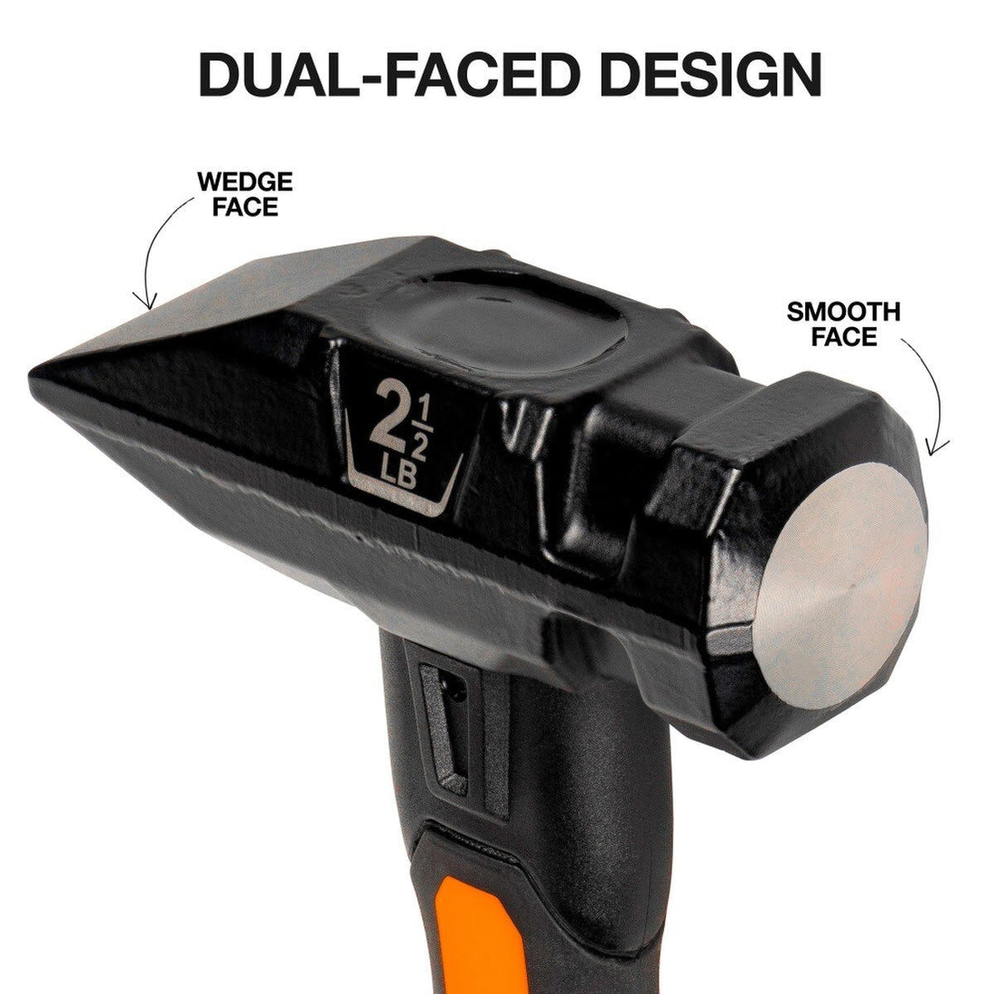 Klein H80602 Fiberglass Handle Blacksmith Specialty Hammer with Dual-Faced Head (2-1/2 lb)