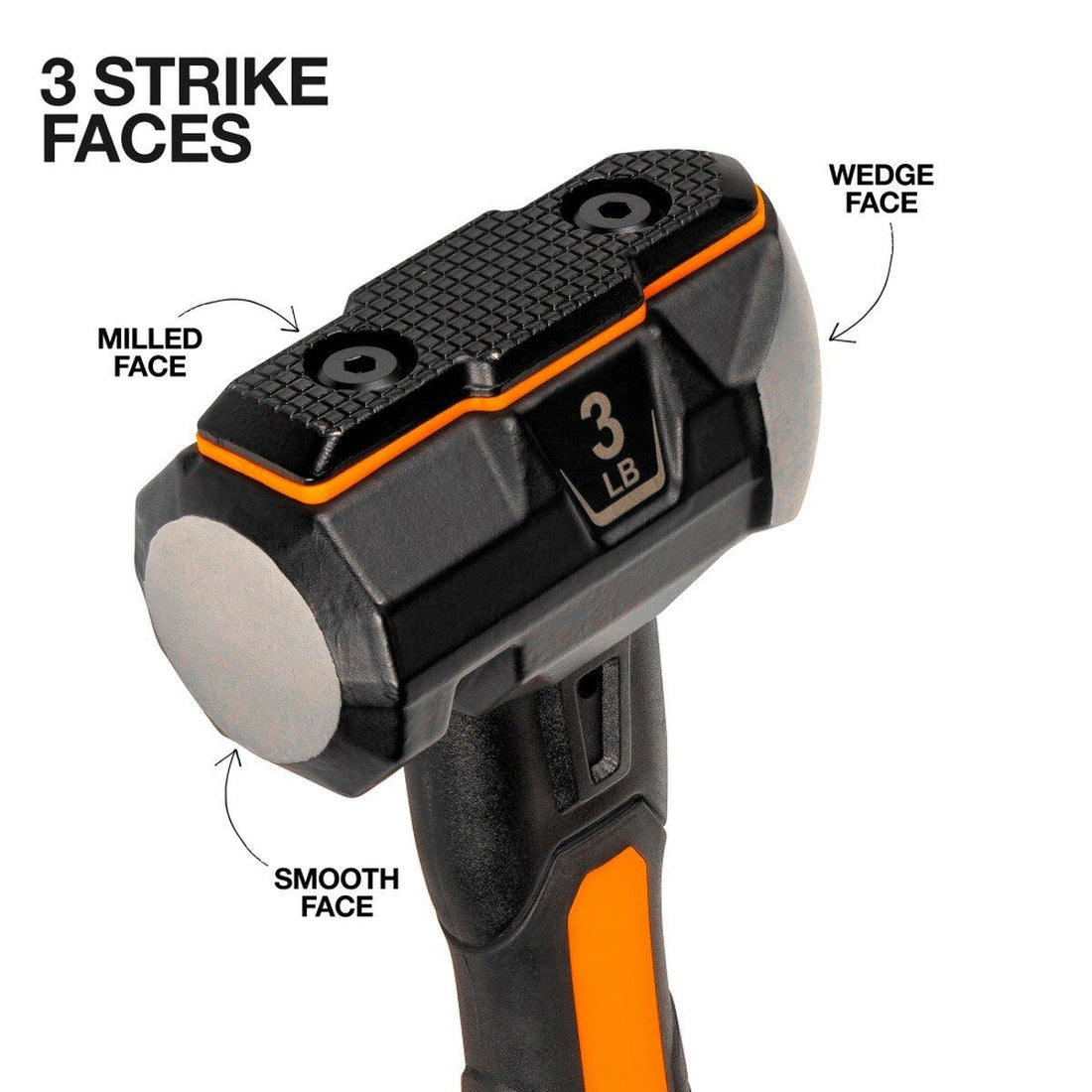 Klein H80603 Fiberglass Handle Wedge Sledgehammer, 3-Pound