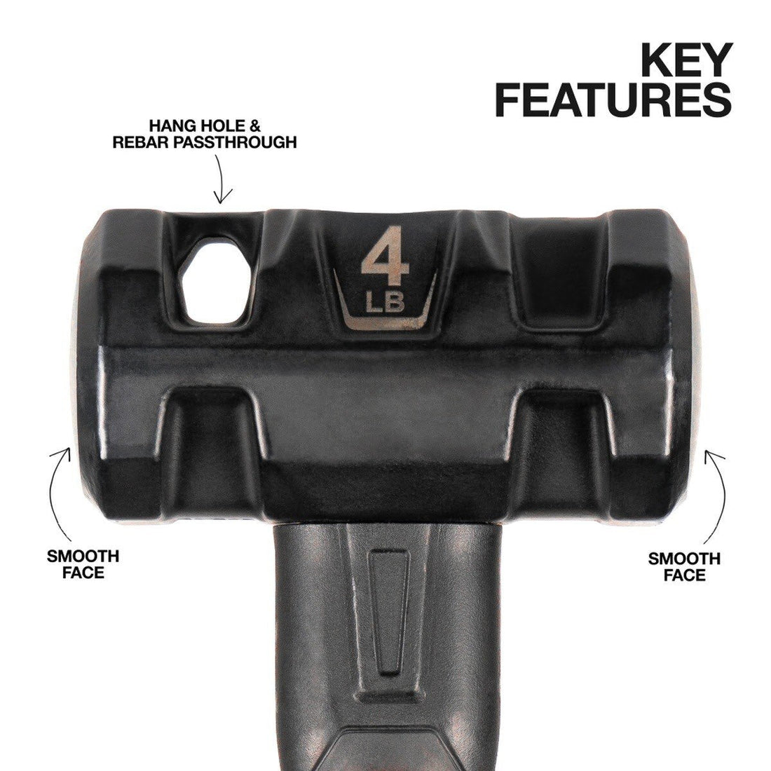 Klein H80694 Fiberglass Handle Engineering Hammer 4 lb