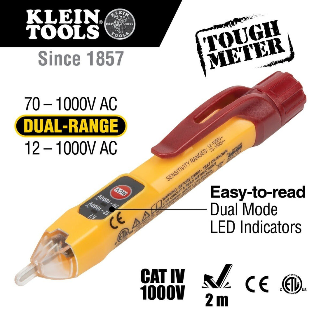 Klein NCVT2PKIT Dual Range NCVT with Receptacle Tester Electrical Test Kit