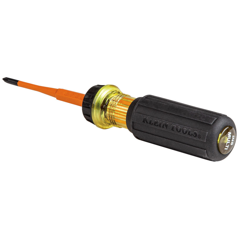 Klein 32286 2-in-1 Insulated Flip-Blade Screwdriver, #1 Ph, 3/16" Sl