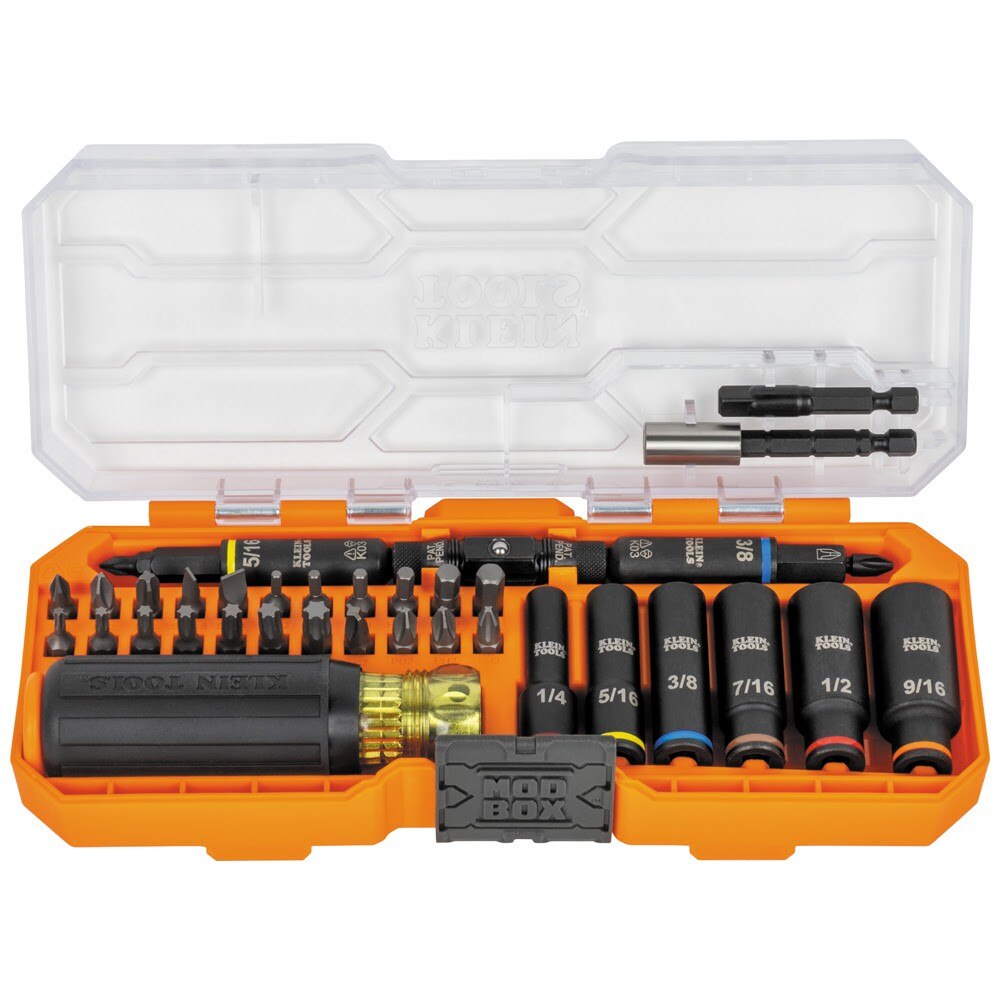Klein 32502HD KNECT Impact-Rated Screwdriver and Socket Set with Case, 41-Piece