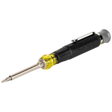Klein Tools 32600P 13-in-1 All-Purpose Pocket Precision Screwdriver with Spin Cap and Cushion-Grip Handle (1 Pack)