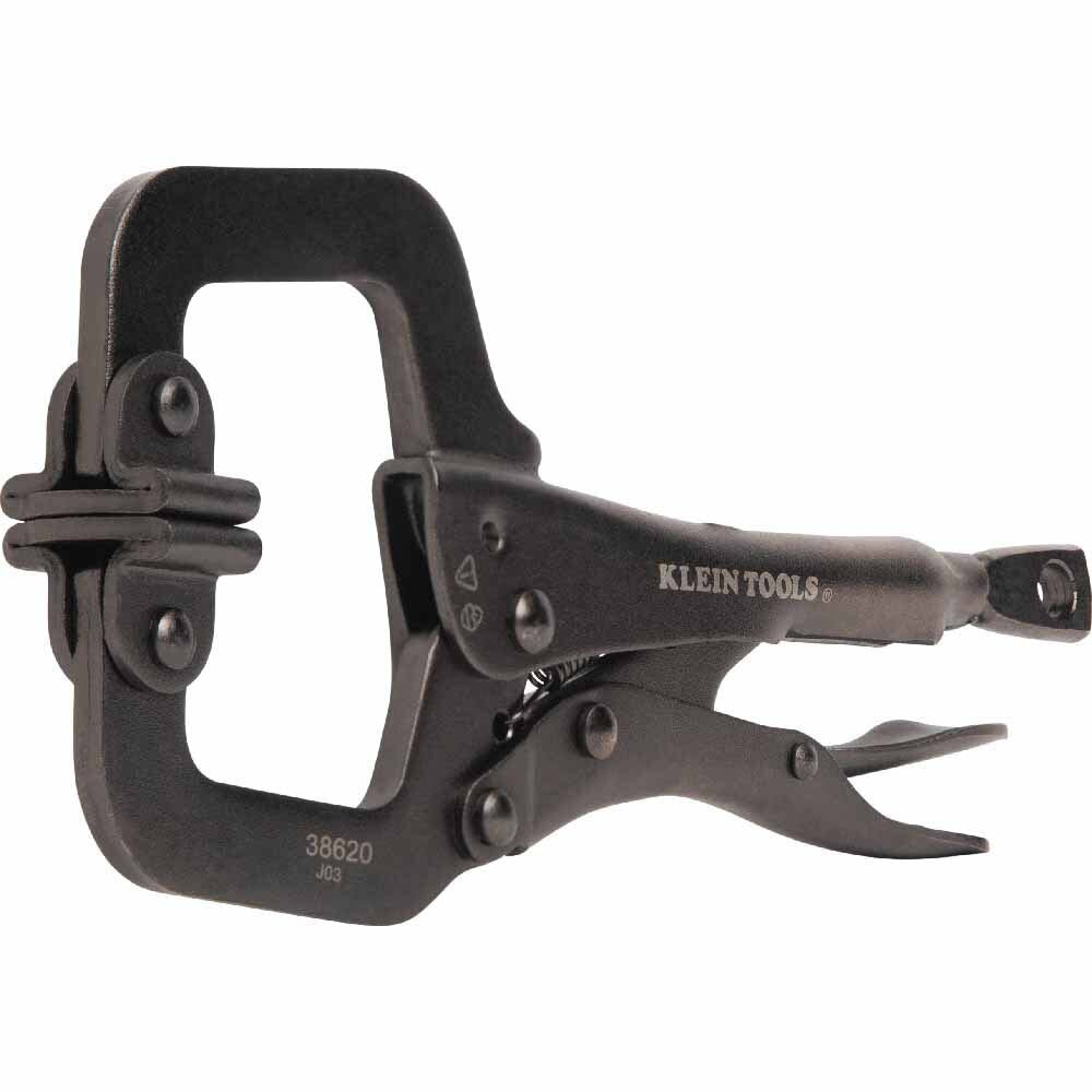 Klein 38620 C-Clamp Locking Pliers With Swivel Jaws, 6"