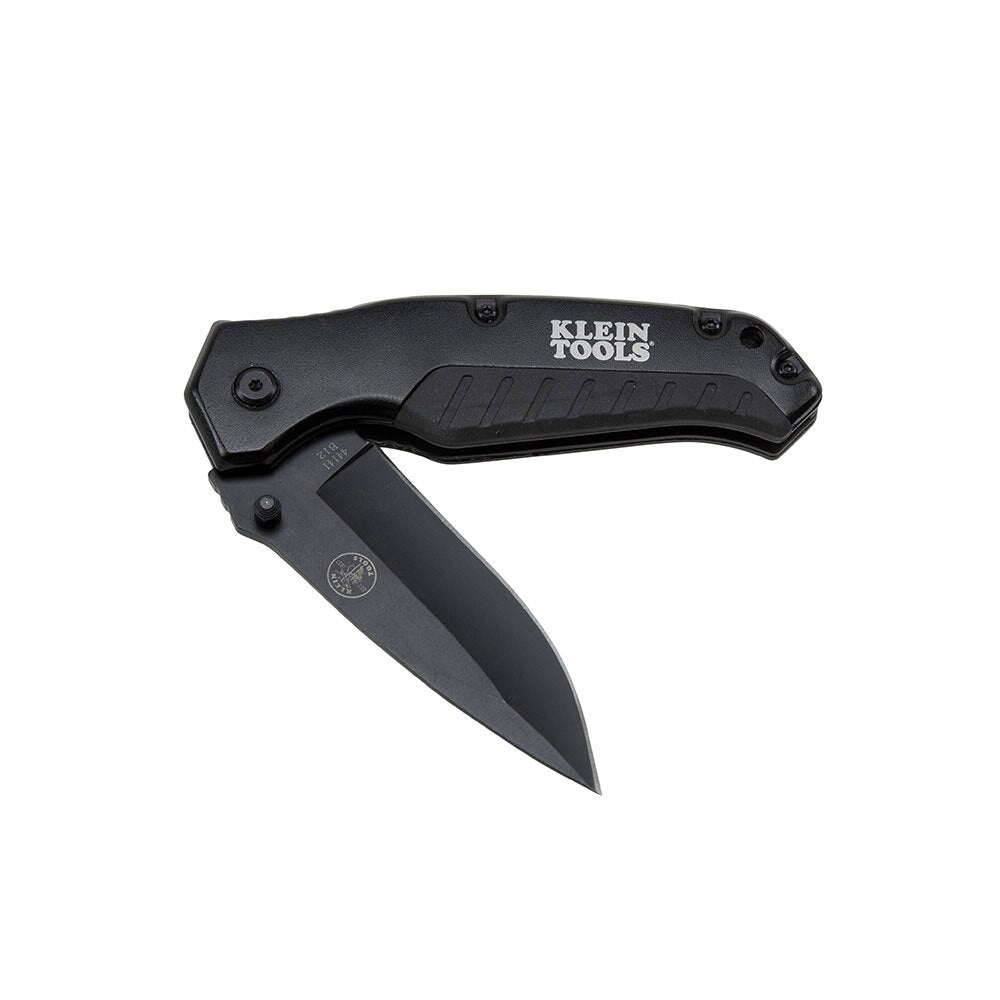 Klein 44220 Pocket Knife, Black, Drop-Point Blade