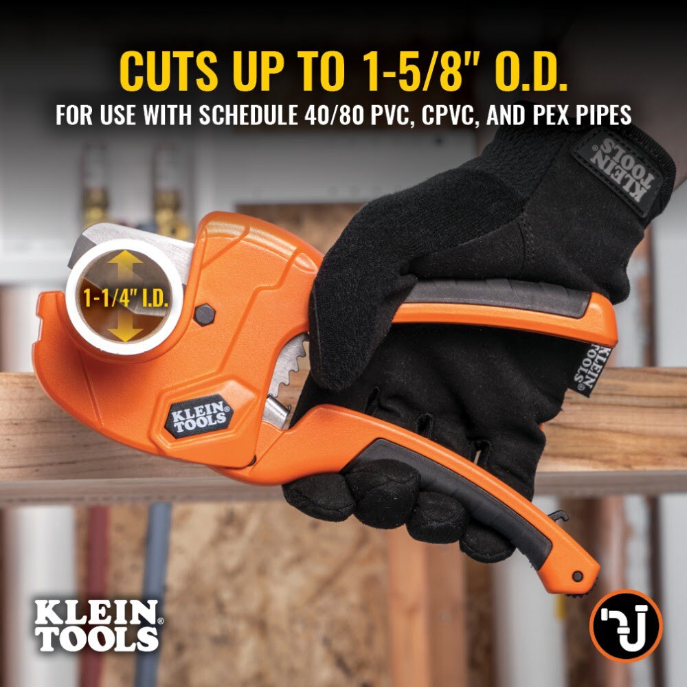 Klein 50063 1-1/4" Ratcheting PVC Pipe Cutter