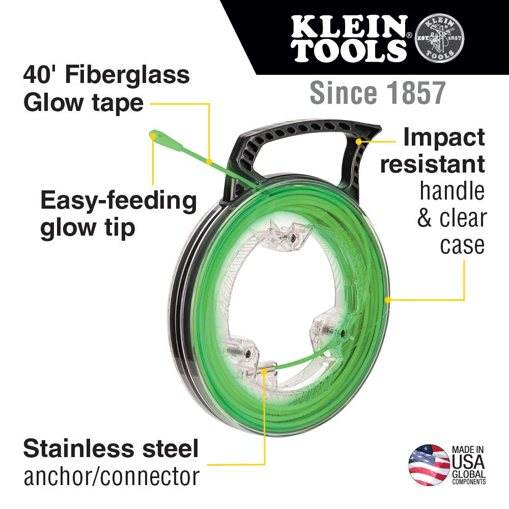 Klein 50660 40' Glow in the Dark Fish Tape
