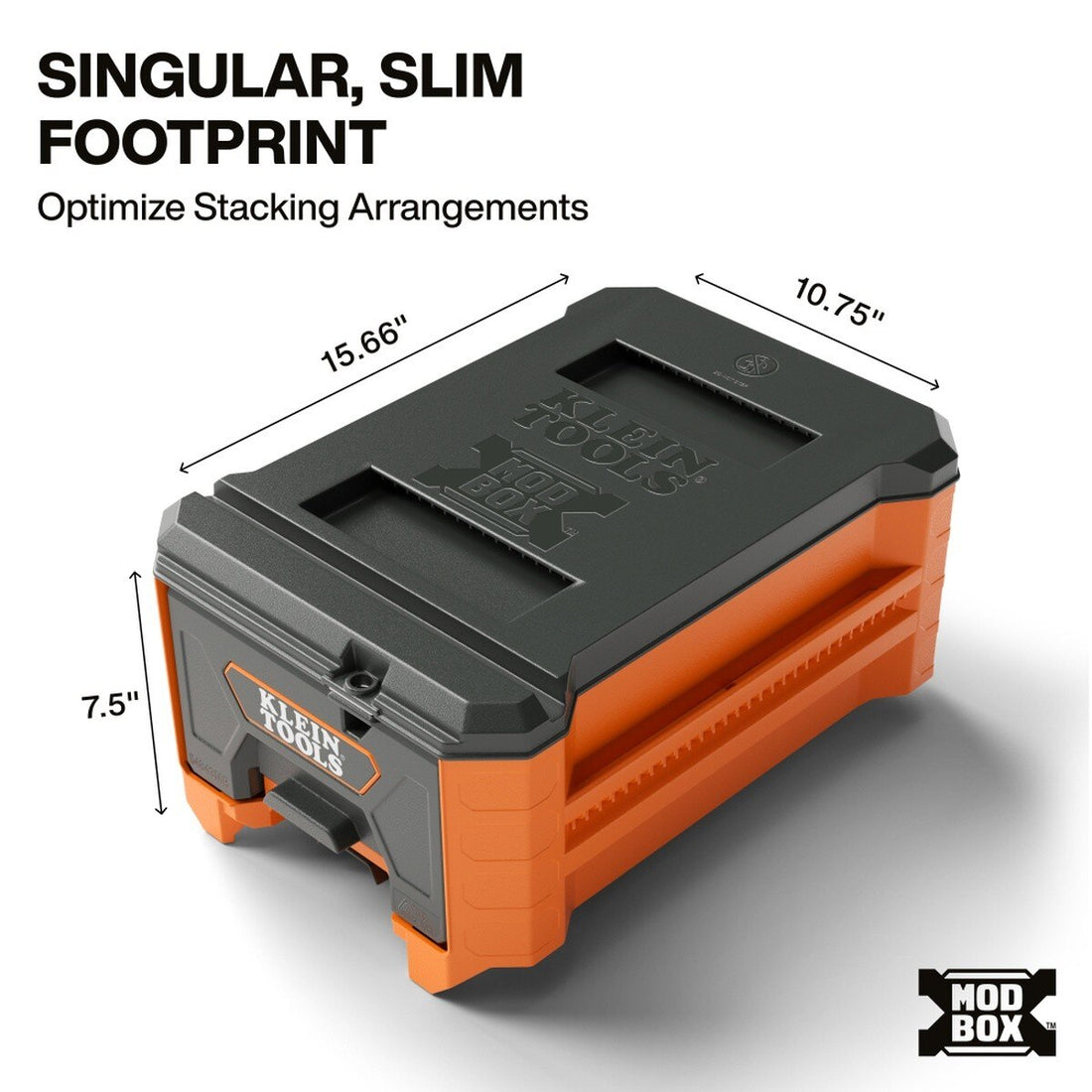 Klein Tools 54843MB Compact Single Drawer Half Width Modular Tool Storage with Ball-Bearing Slides