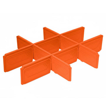 Klein Tools 549012MBR Replacement Divider for 54801MB Small Drawer, Plastic, Orange (4 Pack)