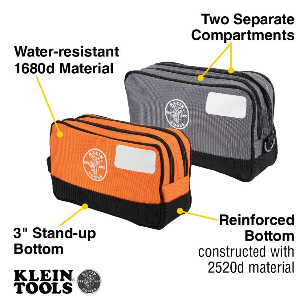 Klein 55579 Double Zipper Tool Bag, 2-Pack